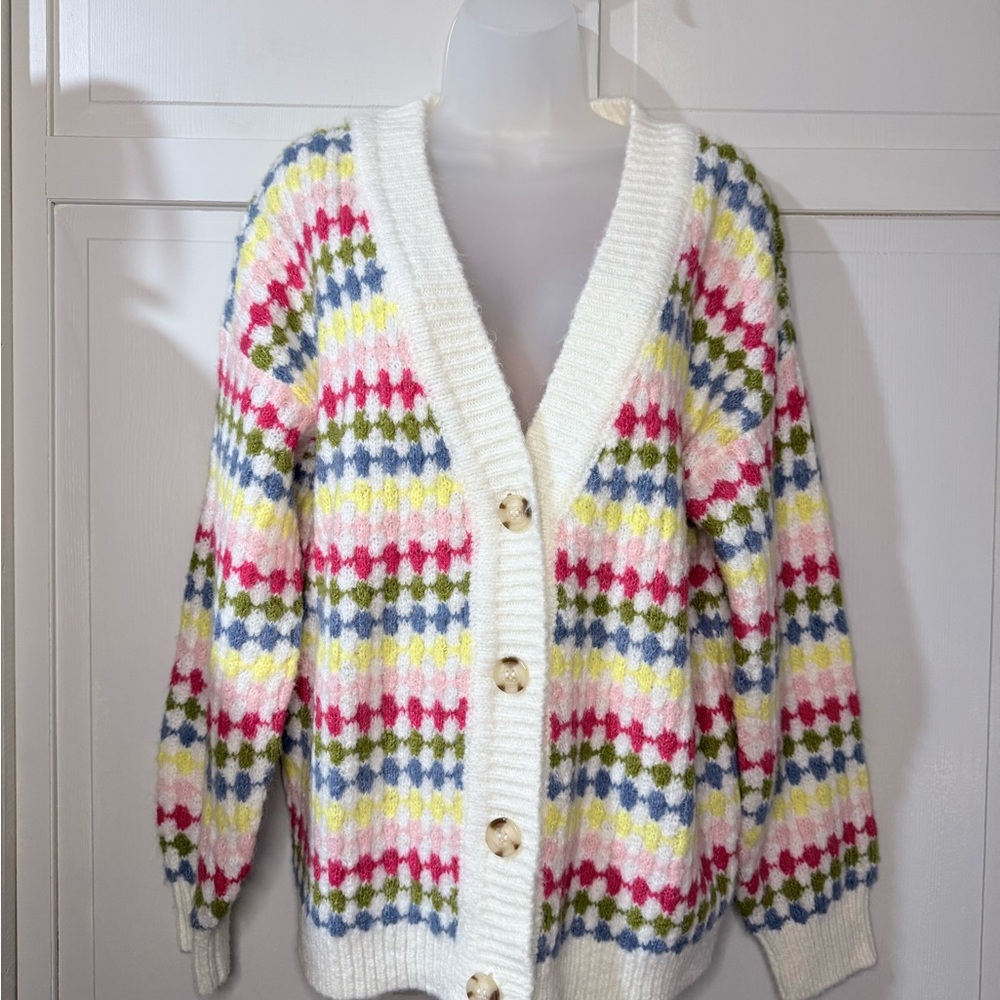 Blu Pepper Multicolor Button-Up Cardigan